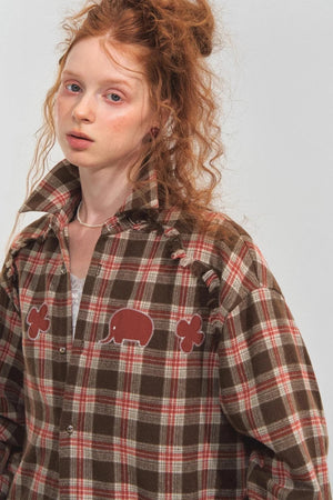 Fun Fringe Plaid Shirt
