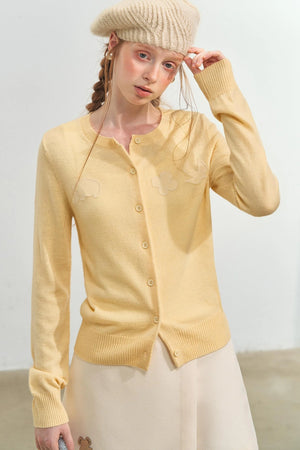 Fun Patch Embroidered Cardigan