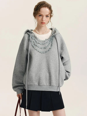 Fungus Collar Hooded Sweatshirt Set-Up