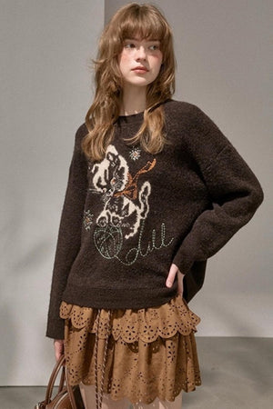 Furball Crew Neck Loose Sweater