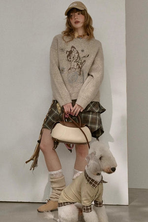 Furball Crew Neck Loose Sweater