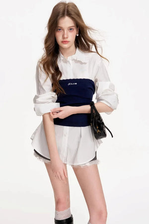 Geek Chic Ribbed Knit Top