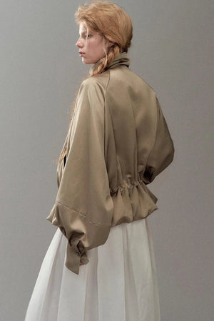 Genesis Woven Stand-Up Collar Trench Coat