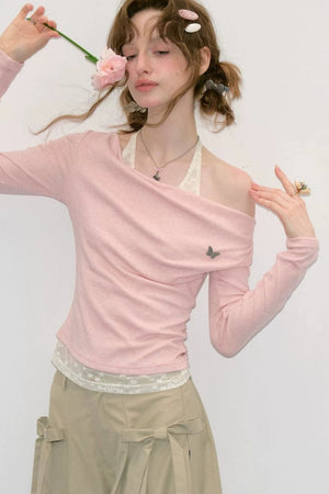Gentle Flutter Knit Top