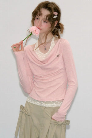 Gentle Flutter Knit Top