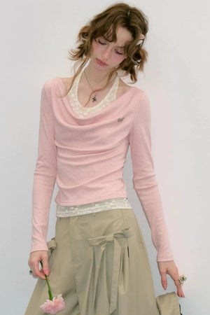 Gentle Flutter Knit Top