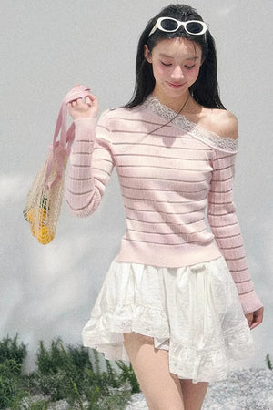 Gentle Glance Knitted Lace Top