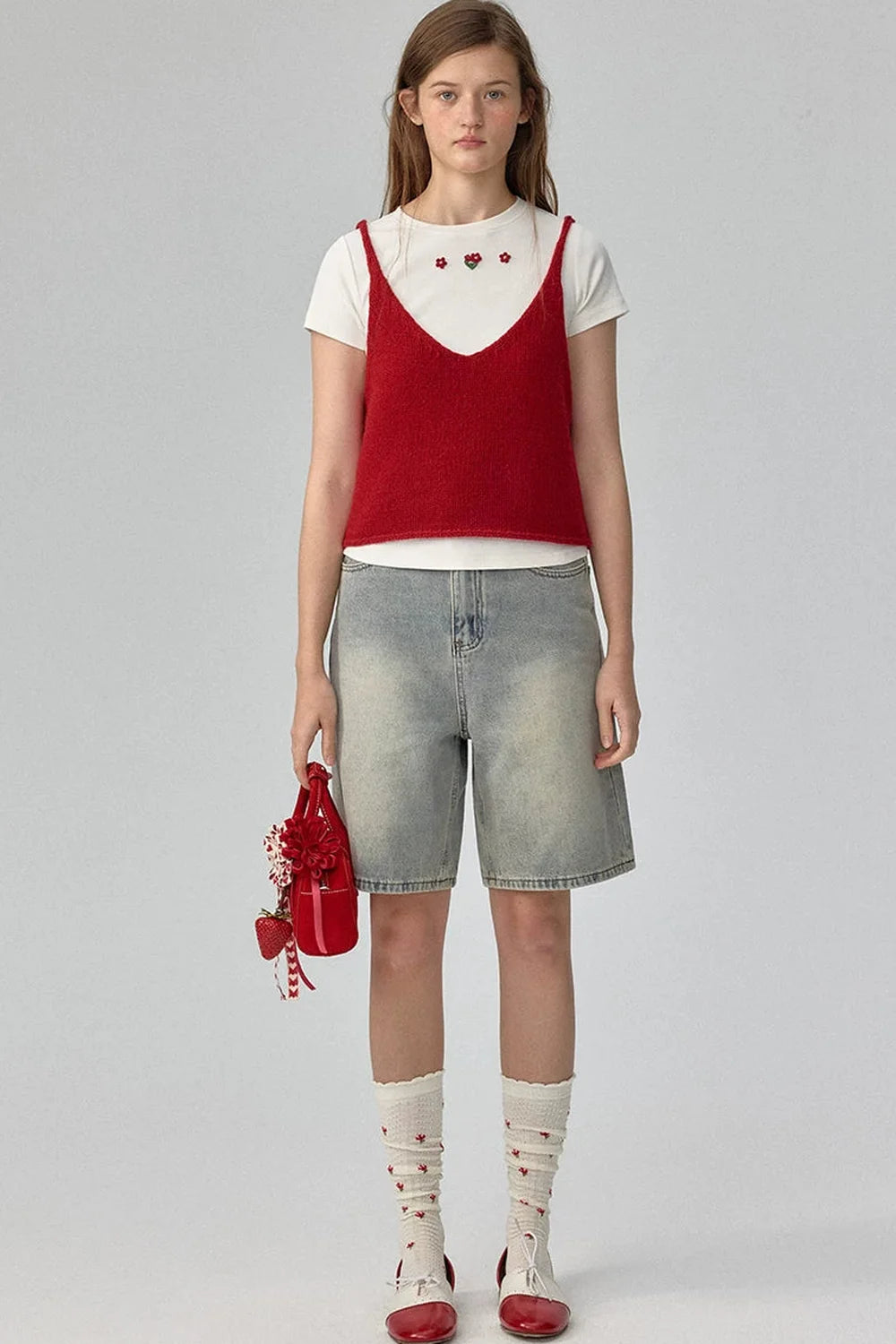 Gentle Knit V-Neck Vest