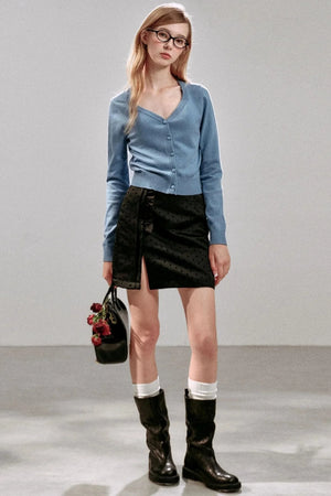 Gentle Polka Dot Ruffled Skirt