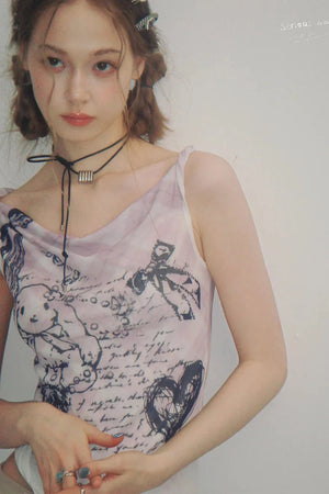 Gentle Rabbit Plaid Tank Top