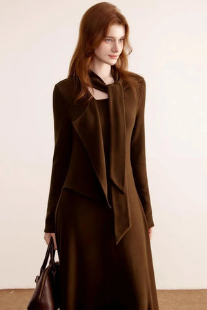 German Velvet Ruffle Dress