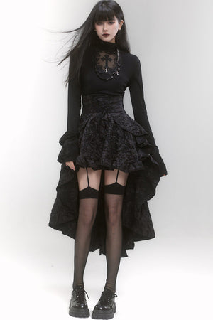 Ghost Girl High-Waisted Train Skirt
