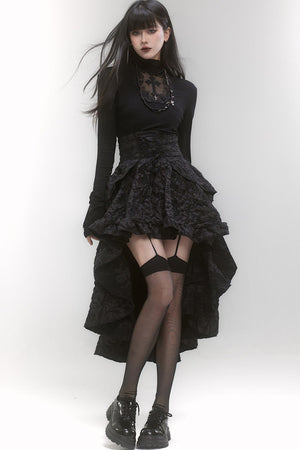 Ghost Girl High-Waisted Train Skirt