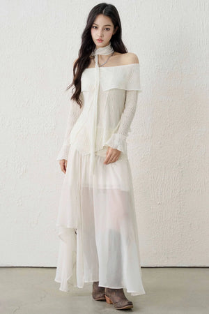 Ghostly French Textured Top