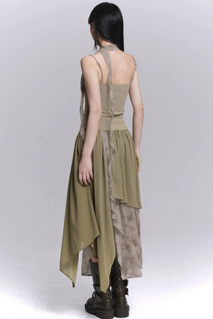 Ghostly Gray Irregular Dress