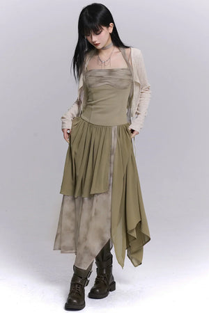 Ghostly Gray Irregular Dress