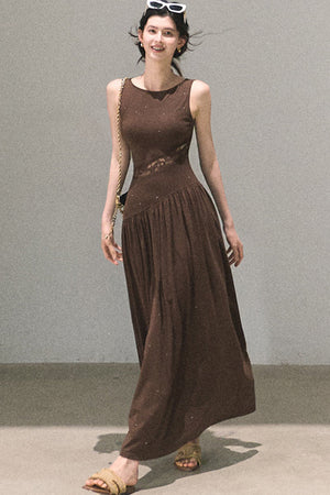 Gilded Lace Waist-Cinching Dress