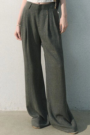 Gilded Linen Draped Pants