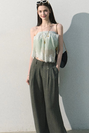 Gilded Linen Draped Pants