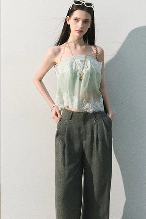 Gilded Linen Draped Pants