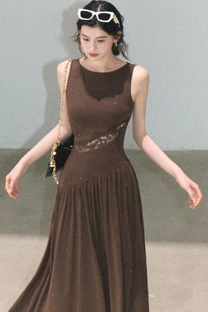 Gilded Shimmer Lace Dress