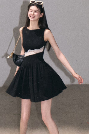 Gilded Shimmer Lace Dress