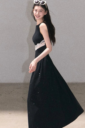 Gilded Shimmer Lace Dress