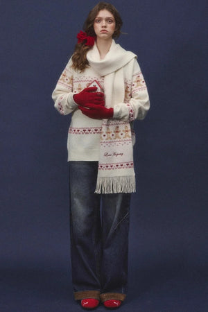 Gingerbread Man Fair Isle Sweater Set