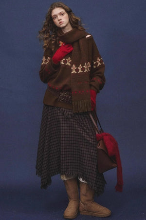 Gingerbread Man Fair Isle Sweater Set