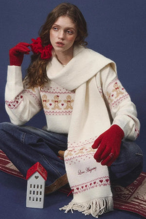 Gingerbread Man Fair Isle Sweater Set