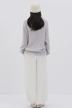 Glitter Wool Blend Knit Top