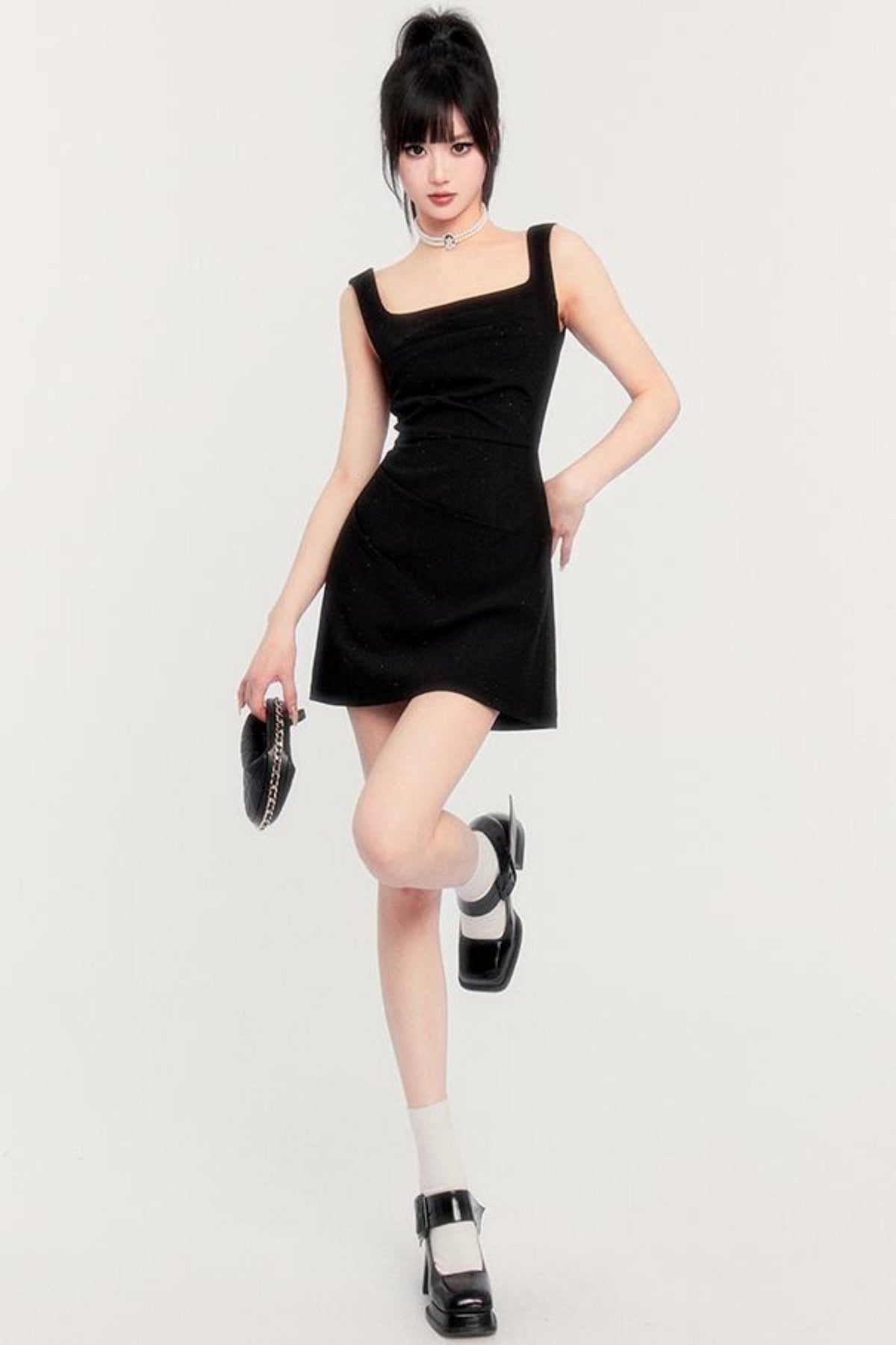 Gold Retro Halter Dress