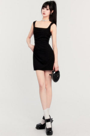 Gold Retro Halter Dress