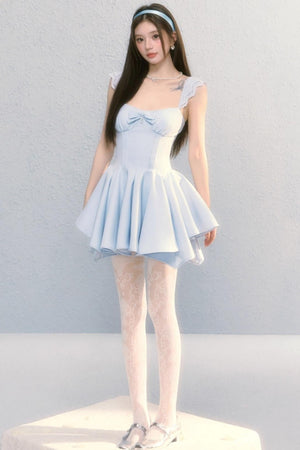 Golden Bow A-Line Dress