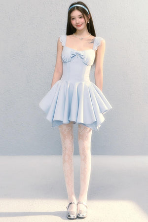 Golden Bow A-Line Dress