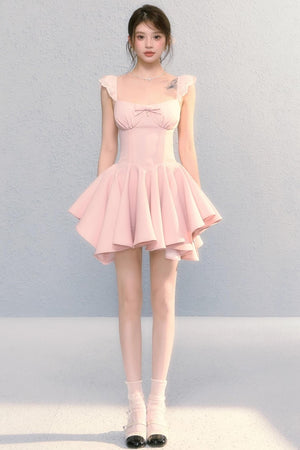 Golden Bow A-Line Dress
