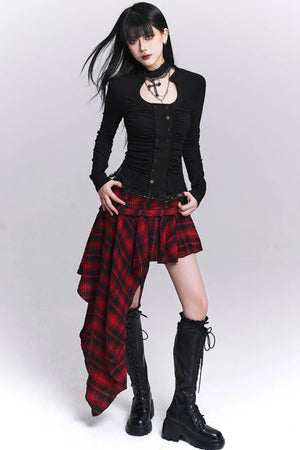Gothic Waist-Cinching Top
