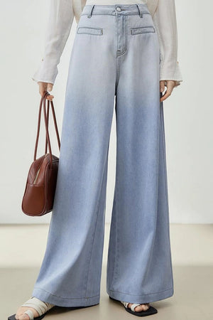 Gradient Loose Wide-Leg Jeans