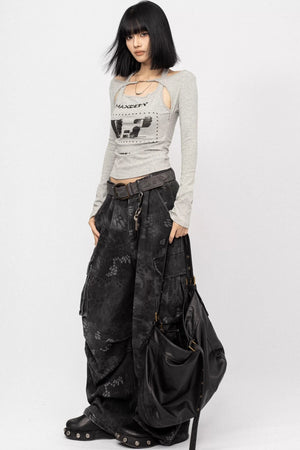 Gray Halterneck Top