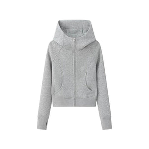 Gray Hooded Jacket Trousers Set-Up