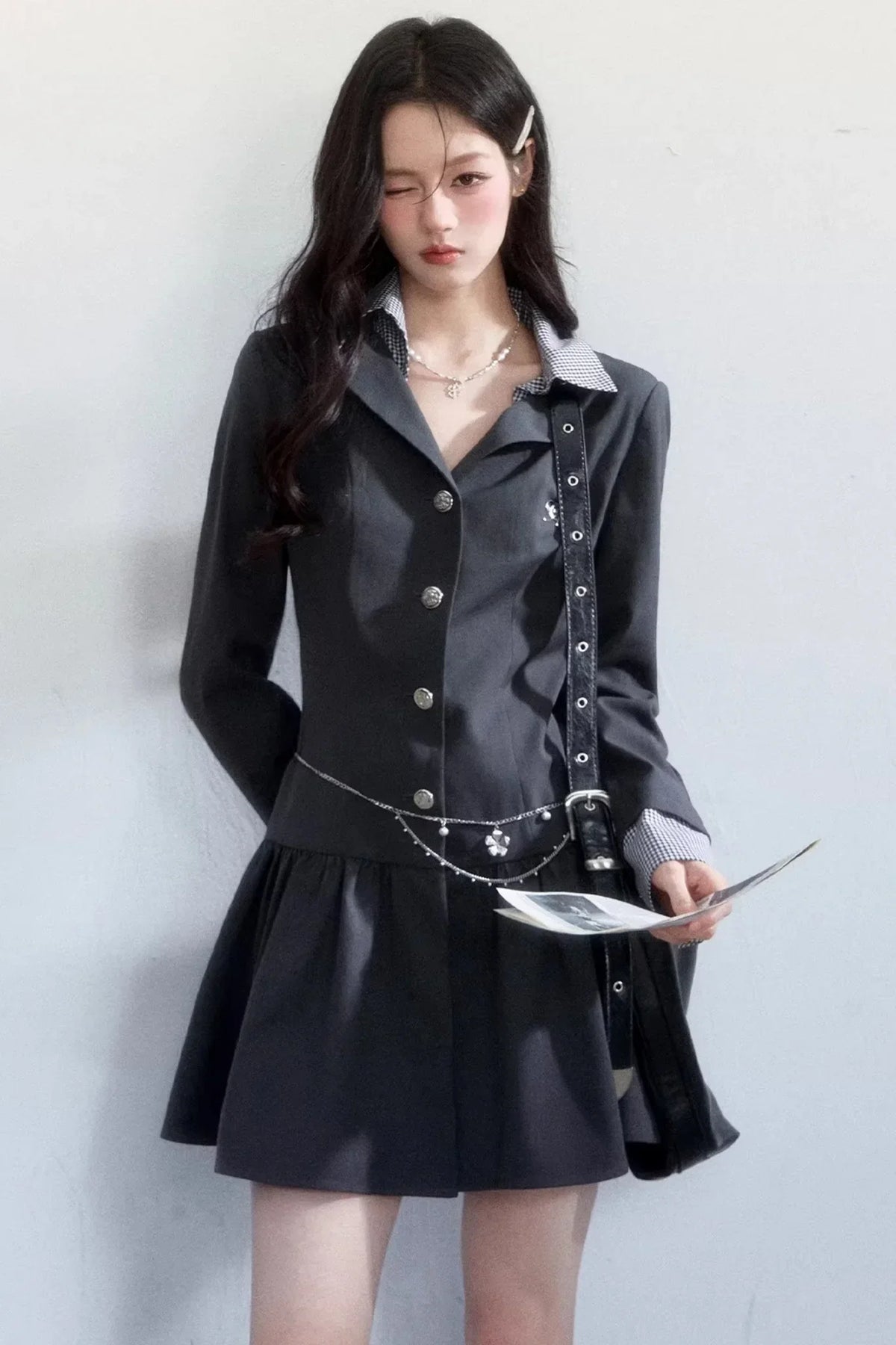 Gray Intellectual Dress