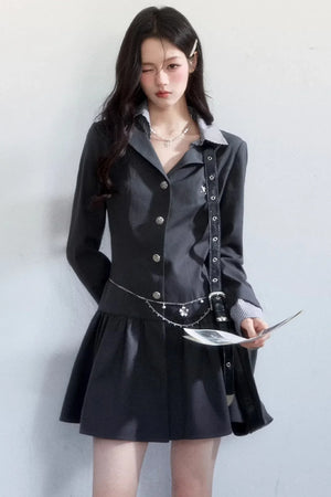 Gray Intellectual Dress