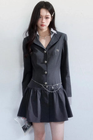 Gray Intellectual Dress
