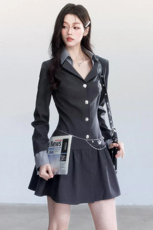 Gray Intellectual Dress