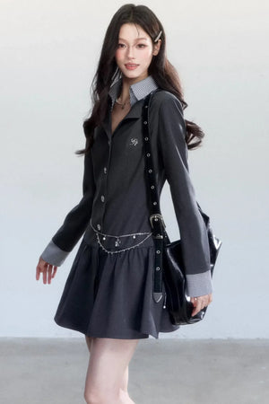 Gray Intellectual Dress