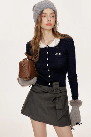 Gray Pleat Skirt