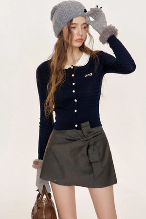 Gray Pleat Skirt