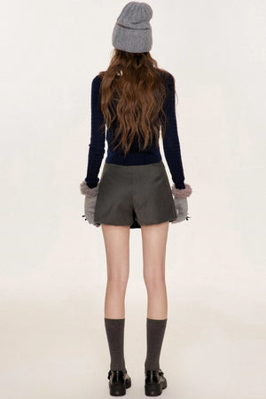 Gray Pleat Skirt