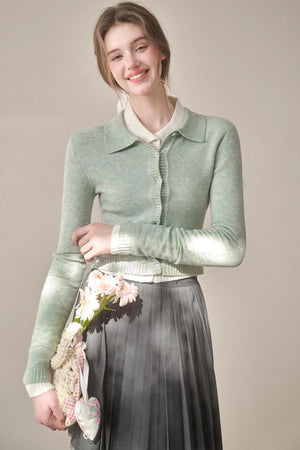 Gray Pleated Skirt
