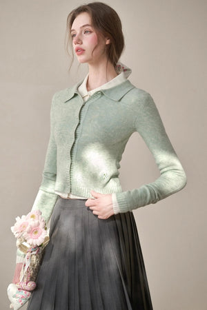 Gray Pleated Skirt